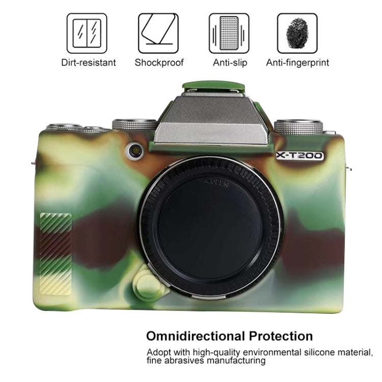 Soft Silicone Protective Case for FUJIFILM X-T200 (Camouflage) by bashfashion