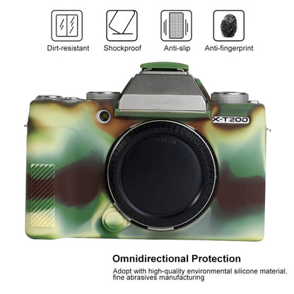 Soft Silicone Protective Case for FUJIFILM X-T200 (Camouflage) by bashfashion