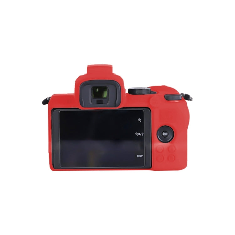 Soft Silicone Protective Case for Nikon Z50 (Red) by bashfashion