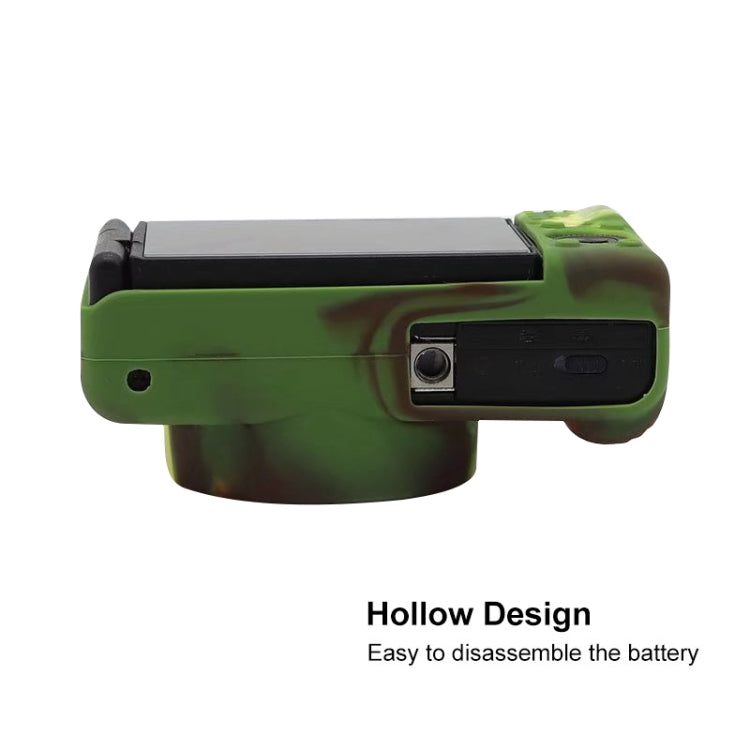 Soft Silicone Protective Case for Sony ZV-1 (Camouflage) by bashfashion