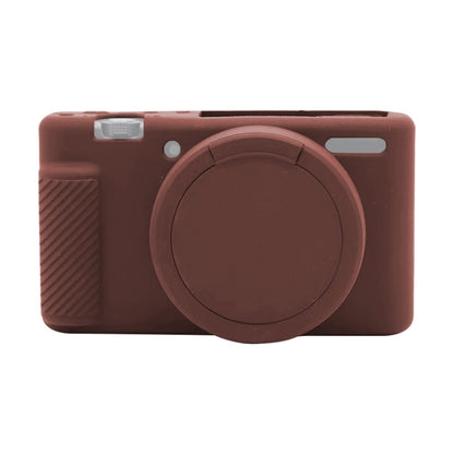 Soft Silicone Protective Case for Sony ZV-1 (Coffee) by bashfashion