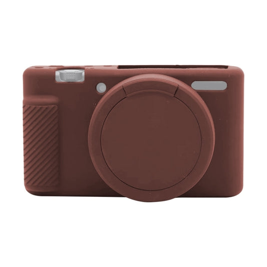 Soft Silicone Protective Case for Sony ZV-1 (Coffee) by bashfashion
