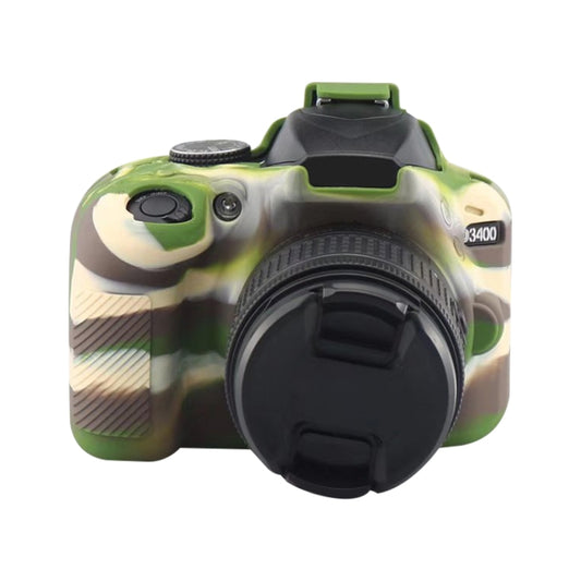 Soft Silicone Protective Case for Nikon D3400 / D3300 (Camouflage) by bashfashion