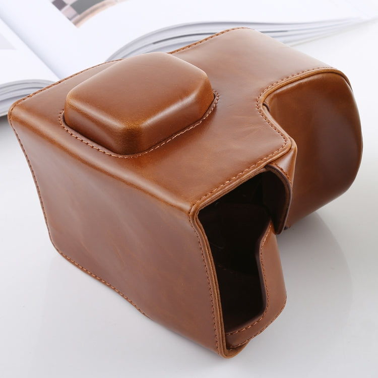 Full Body Camera PU Leather Case Bag with Strap for FUJIFILM X-T3(Brown) by bashfashion