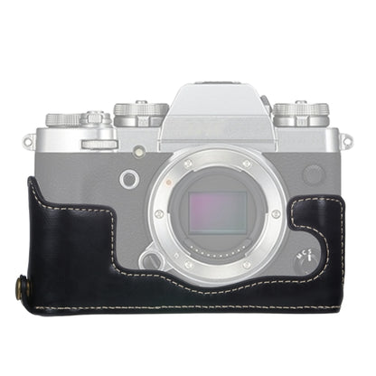 1/4 inch Thread PU Leather Camera Half Case Base for FUJIFILM X-T3/X-T2(Black) by bashfashion