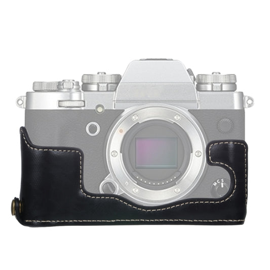 1/4 inch Thread PU Leather Camera Half Case Base for FUJIFILM X-T3/X-T2(Black) by bashfashion