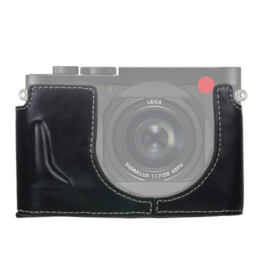 1/4 inch Thread PU Leather Camera Half Case Base for Leica Q2(Black) by bashfashion