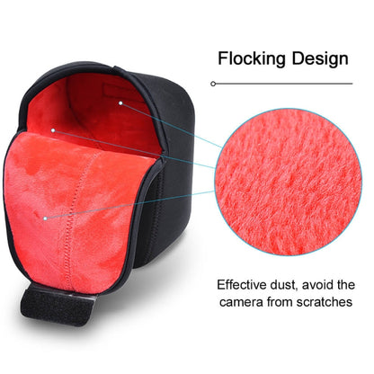 CADeN H6 Shockproof Waterproof Camera Liner Neoprene Bag Case, Size: 17 x 10.5 x 22cm (Black Red) by CADeN