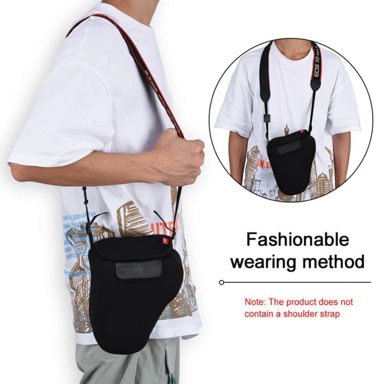 CADeN H6 Shockproof Waterproof Camera Liner Neoprene Bag Case, Size: 17 x 10.5 x 22cm (Black Red) by CADeN