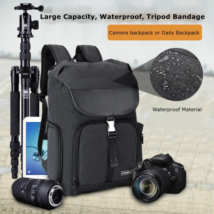 CADeN M8 Side Open Canvas Large Capacity Photography Backpack Shoulder Bag by CADeN