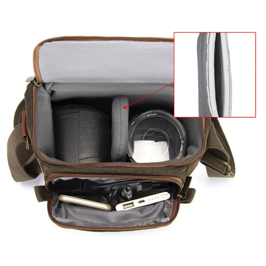 CADEN N1 Large Retro Multifunctional Canvas Waterproof Digital Camera Photography Shoulder Bag(Coffee) by CADeN