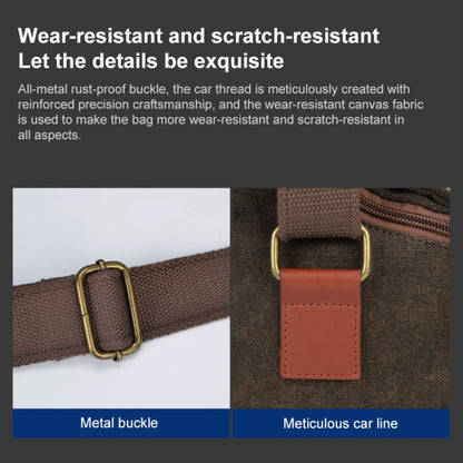 CADEN N1 Large Retro Multifunctional Canvas Waterproof Digital Camera Photography Shoulder Bag(Coffee) by CADeN