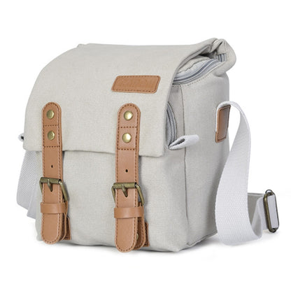 CADEN N1 Simple Retro Multifunctional Canvas Waterproof Digital Camera Photography Bag (Beige White) by CADeN