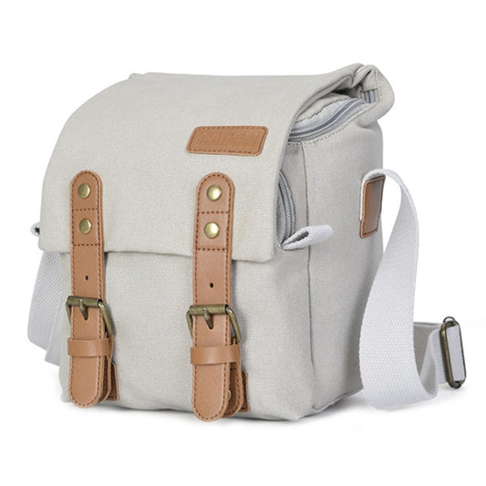 CADEN N1 Simple Retro Multifunctional Canvas Waterproof Digital Camera Photography Bag (Beige White) by CADeN