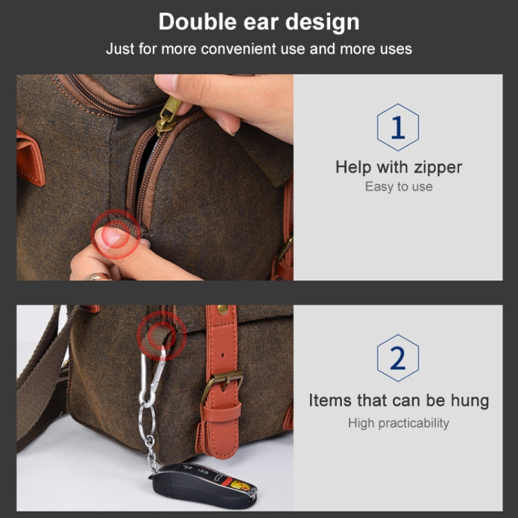 CADEN N1 Simple Retro Multifunctional Canvas Waterproof Digital Camera Photography Bag (Coffee) by CADeN