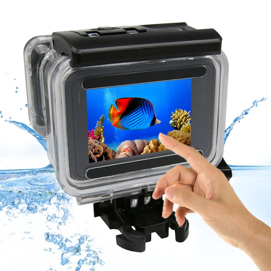 For GoPro NEW HERO /HERO6 /5 Touch Screen 45m Waterproof Housing Protective Case with Buckle Basic Mount & Screw, No Need to Remove Lens by bashfashion
