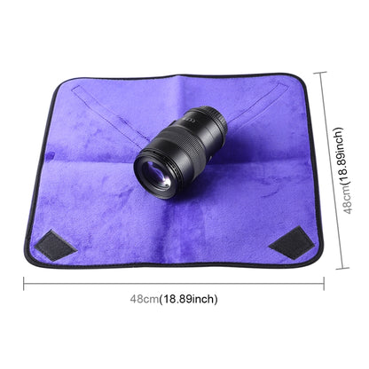Hundred-folding Cloth Photography Camera SLR Liner Lens Bag Thickening Wrapped Cloth Plus Velvet, Size: 50x50cm (Purple) by bashfashion