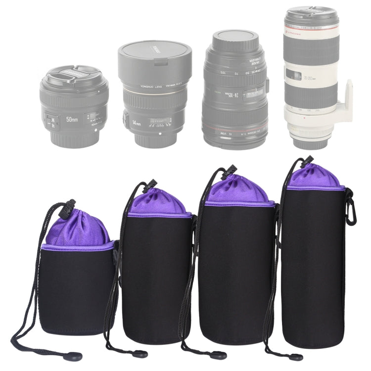 4 in 1 SLR Camera Lens Bag Micro Single Lens Bag Lens Inner Bile Bag Waterproof Protective Case Plus Velvet Thickening (Purple) by bashfashion