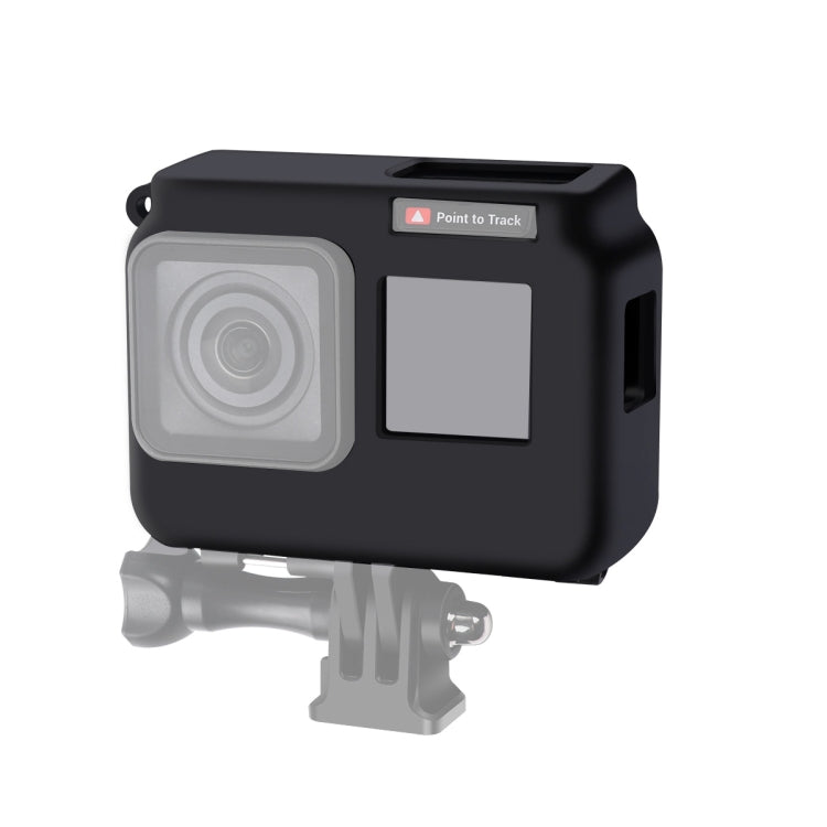 For Insta360 One R 4K with Frame Shockproof Silicone Protective Case with Lens Cap Cover(Black) by bashfashion
