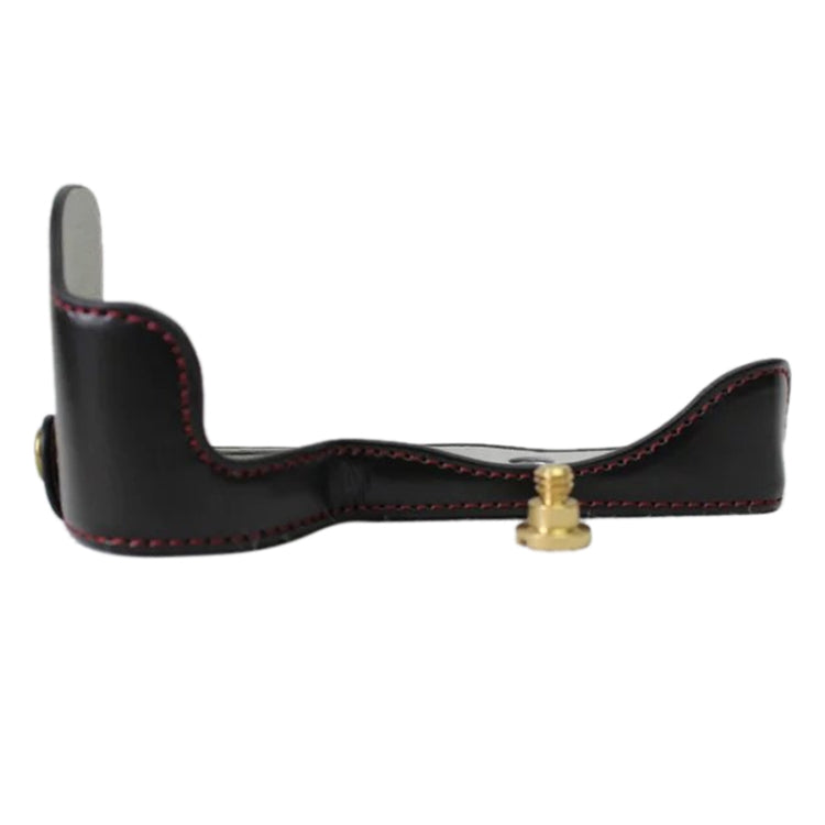 1/4 inch Thread PU Leather Camera Half Case Base for Sony ILCE-A6500 / A6500 (Black) by bashfashion