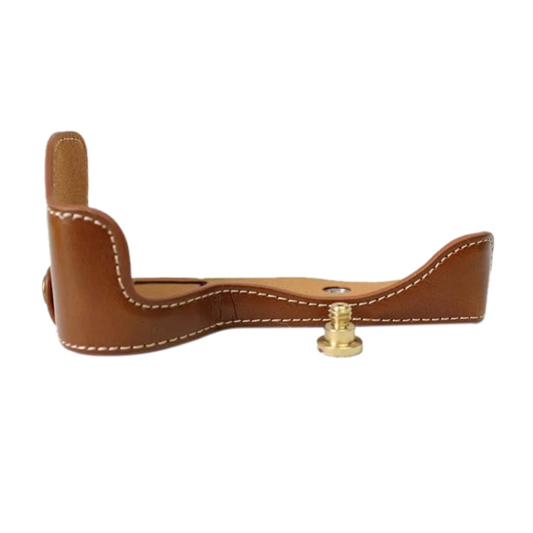 1/4 inch Thread PU Leather Camera Half Case Base for Sony ILCE-A6500 / A6500 (Brown) by bashfashion