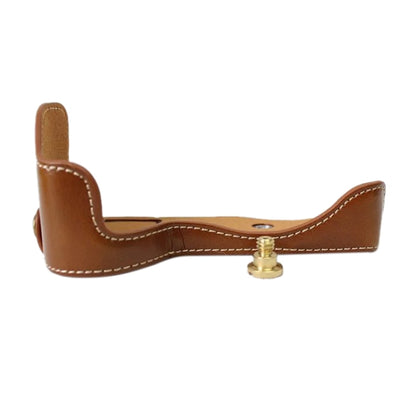 1/4 inch Thread PU Leather Camera Half Case Base for Sony ILCE-A6500 / A6500 (Brown) by bashfashion