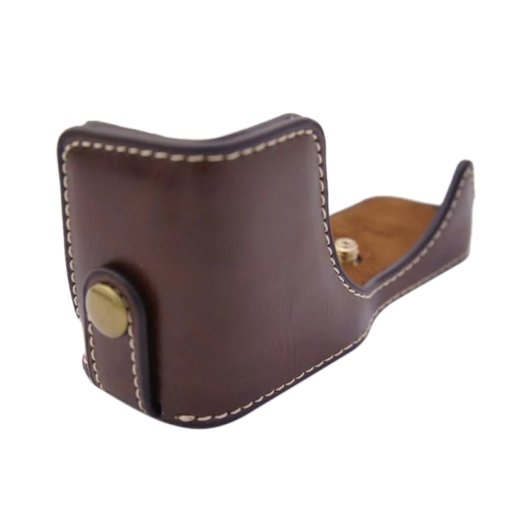 1/4 inch Thread PU Leather Camera Half Case Base for Canon EOS M100 (Coffee) by bashfashion