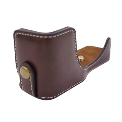 1/4 inch Thread PU Leather Camera Half Case Base for Canon EOS M100 (Coffee) by bashfashion