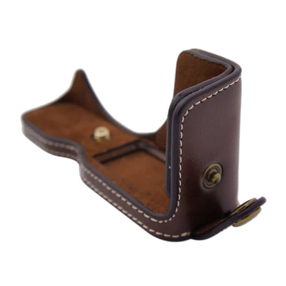 1/4 inch Thread PU Leather Camera Half Case Base for Canon EOS M100 (Brown) by bashfashion