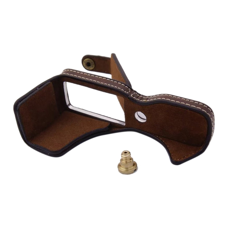 1/4 inch Thread PU Leather Camera Half Case Base for Canon EOS M100 (Black) by bashfashion