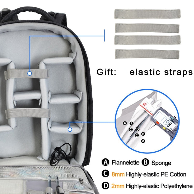 CADeN Multifunctional Shoulder SLR Camera Lens Bag Photography Backpack (Black) by CADeN