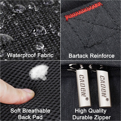 CADeN Multifunctional Shoulder SLR Camera Lens Bag Photography Backpack (Black) by CADeN