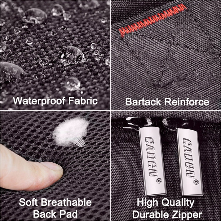 CADeN Multifunctional Shoulder SLR Camera Lens Bag Photography Backpack (Coffee) by CADeN