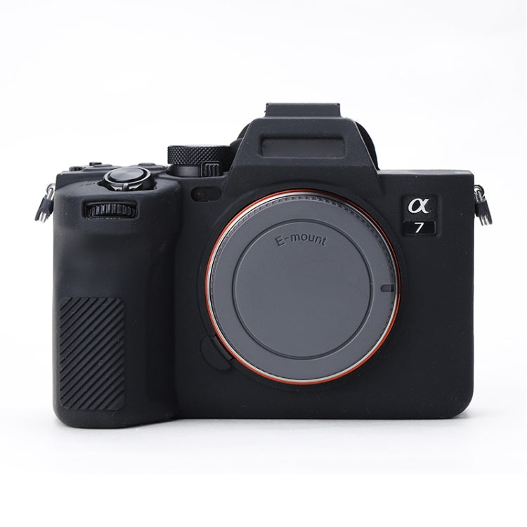 Soft Silicone Protective Case for Sony A7 IV (Black) by bashfashion