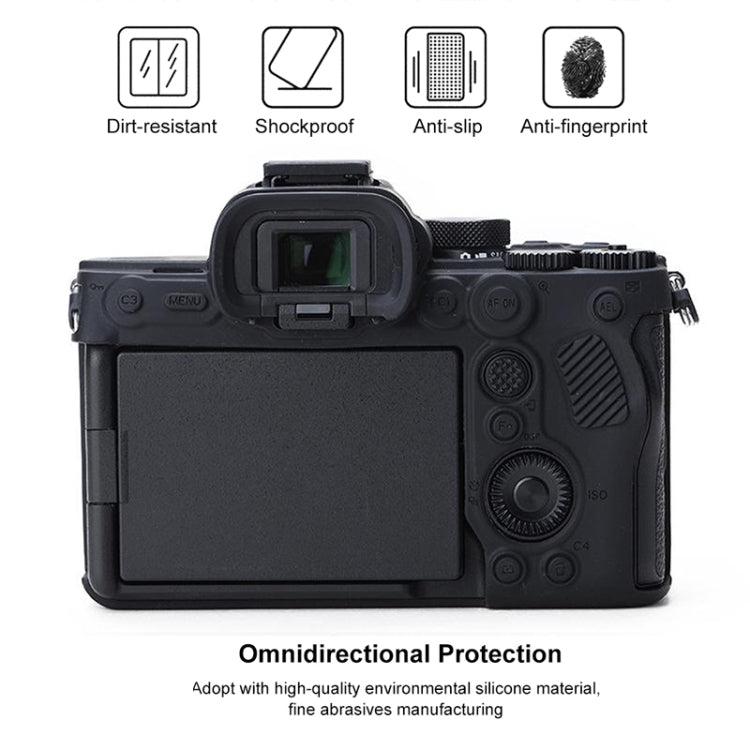 Soft Silicone Protective Case for Sony A7 IV (Black) by bashfashion