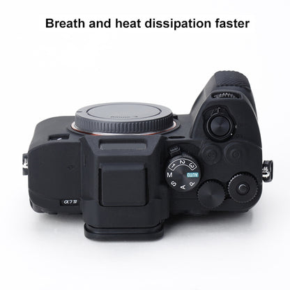 Soft Silicone Protective Case for Sony A7 IV (Black) by bashfashion