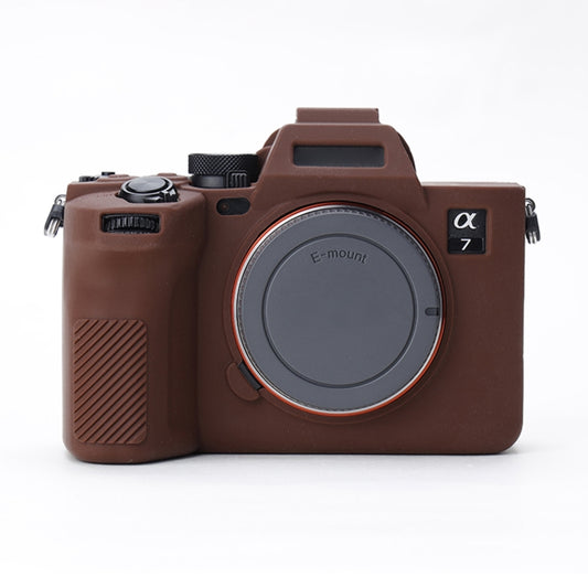 Soft Silicone Protective Case for Sony A7 IV (Coffee) by bashfashion
