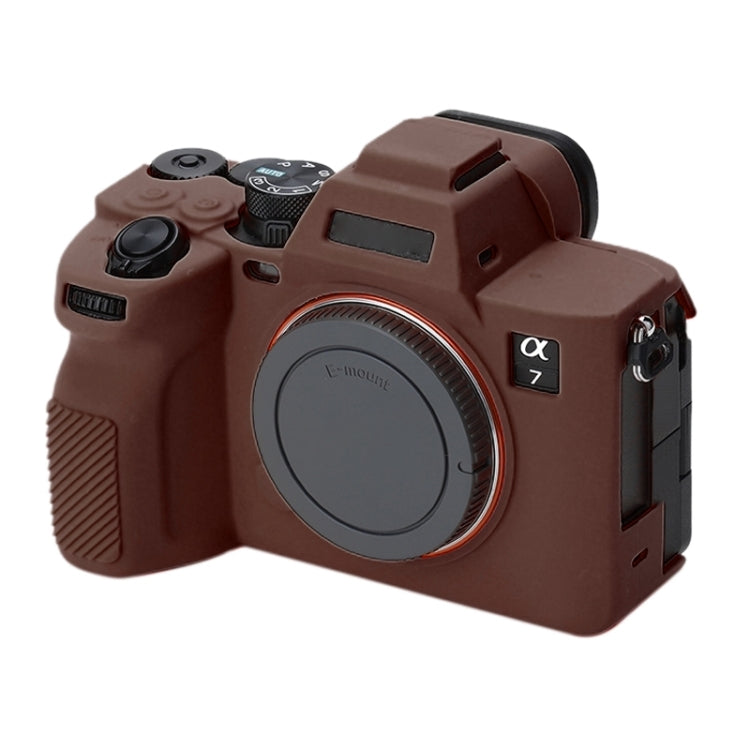 Soft Silicone Protective Case for Sony A7 IV (Coffee) by bashfashion