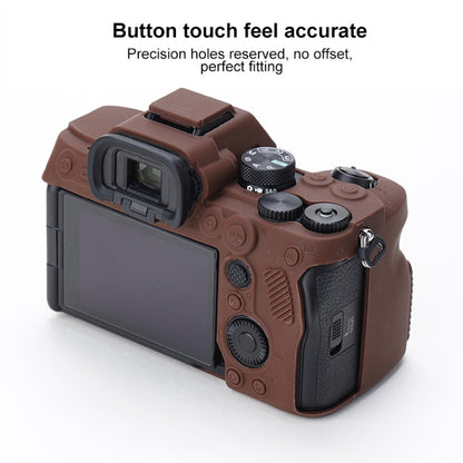 Soft Silicone Protective Case for Sony A7 IV (Coffee) by bashfashion
