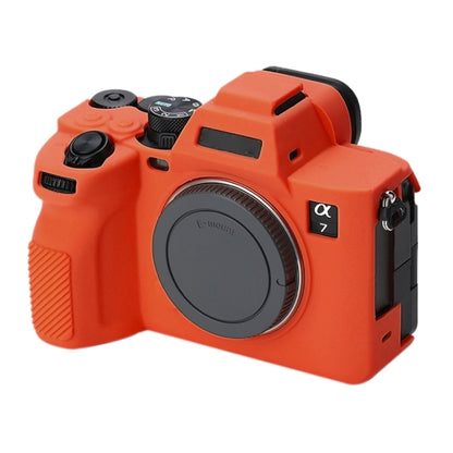 Soft Silicone Protective Case for Sony A7 IV (Orange) by bashfashion