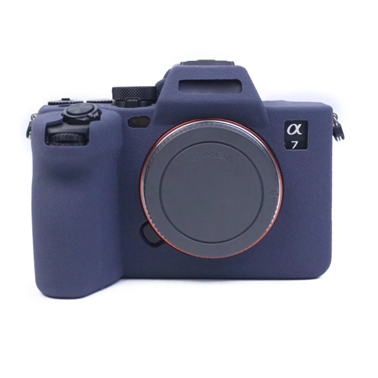 Soft Silicone Protective Case for Sony A7 IV (Blue) by bashfashion