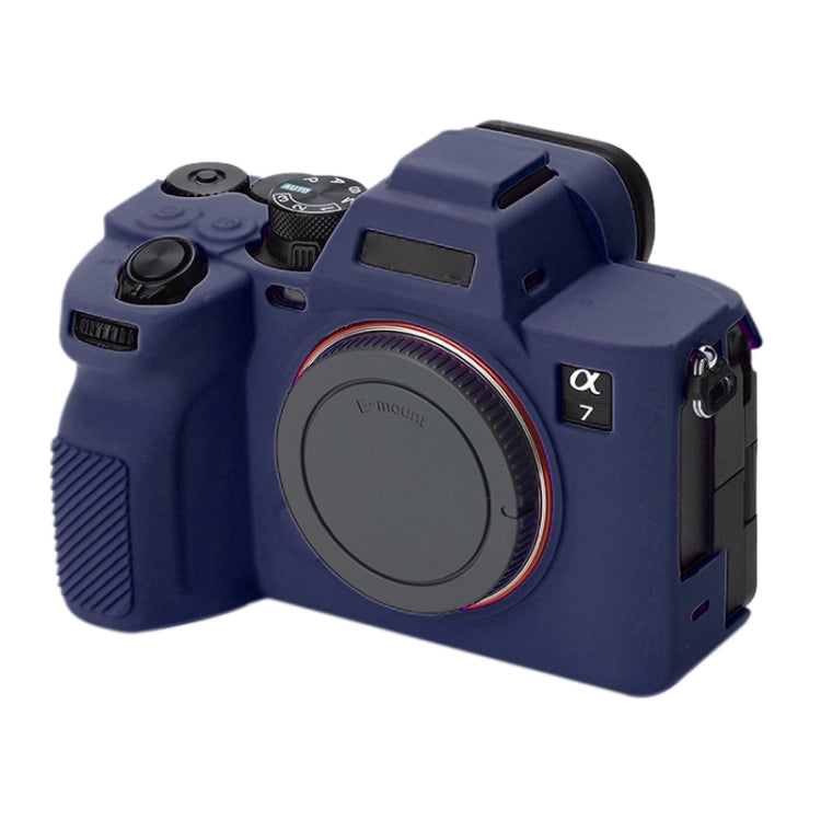 Soft Silicone Protective Case for Sony A7 IV (Blue) by bashfashion