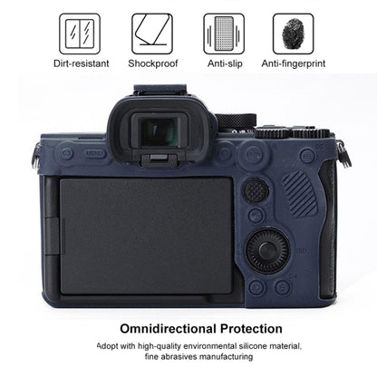 Soft Silicone Protective Case for Sony A7 IV (Blue) by bashfashion