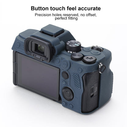 Soft Silicone Protective Case for Sony A7 IV (Blue) by bashfashion
