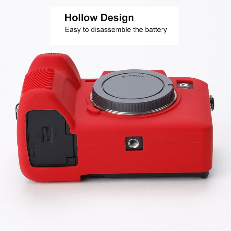 Soft Silicone Protective Case for Sony A7 IV (Red) by bashfashion