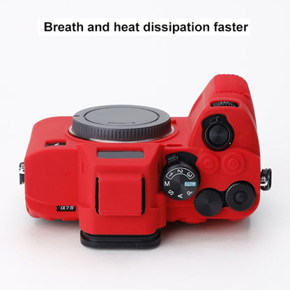 Soft Silicone Protective Case for Sony A7 IV (Red) by bashfashion