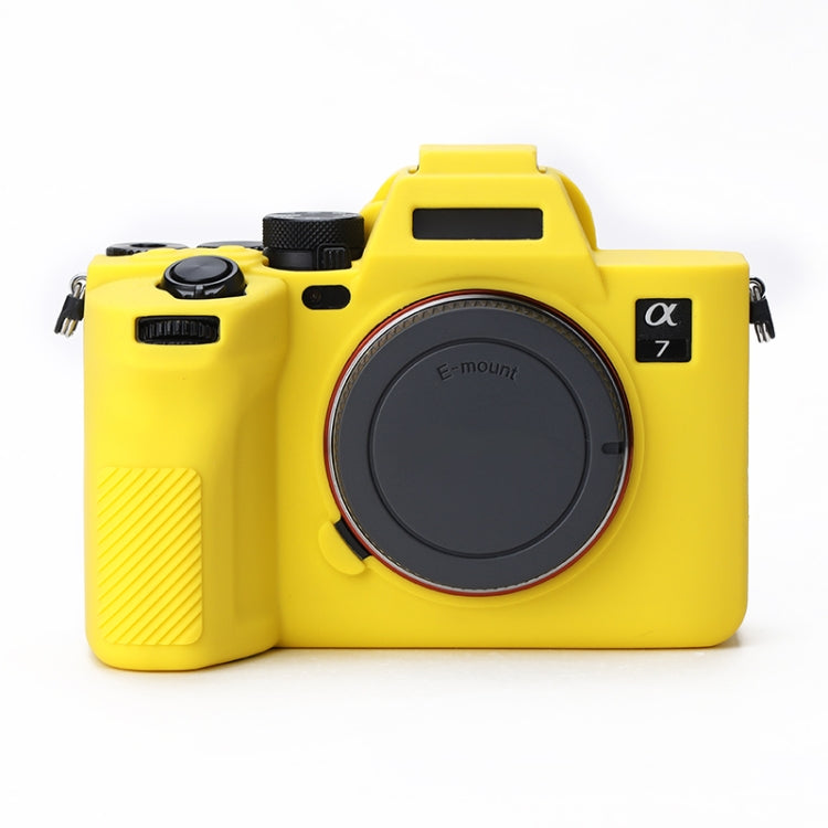 Soft Silicone Protective Case for Sony A7 IV (Yellow) by bashfashion