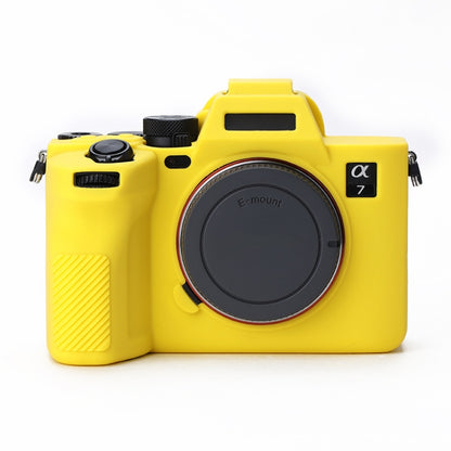Soft Silicone Protective Case for Sony A7 IV (Yellow) by bashfashion
