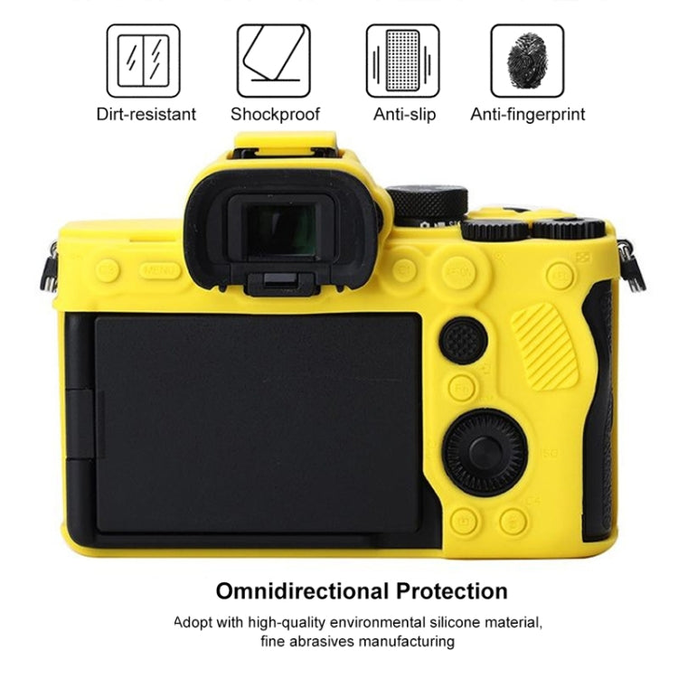 Soft Silicone Protective Case for Sony A7 IV (Yellow) by bashfashion