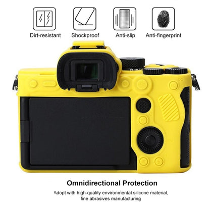 Soft Silicone Protective Case for Sony A7 IV (Yellow) by bashfashion